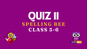 Spelling bee practice quiz number 11 for class 5 and 6